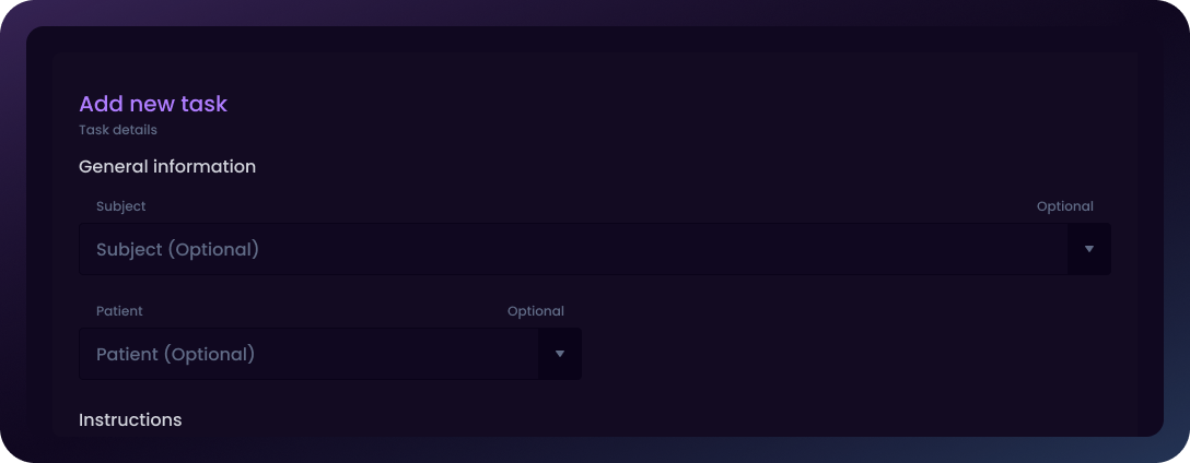 Create and manage tasks yourself