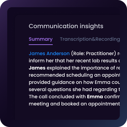 Powerful call insights